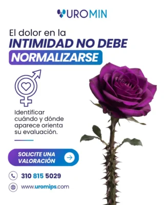 El dolor durante o después de las relaciones sexuales puede afectar el bienestar físico, la intimidad y la calidad de vida.

Su origen no siempre es el mismo. Puede involucrar la musculatura del piso pélvico, cambios en los tejidos, factores hormonales u otras condiciones que requieren valoración.

Registrar cuándo aparece, dónde se localiza y qué actividades lo intensifican aporta información útil para la consulta. Usted no tiene que acostumbrarse al dolor ni intentar identificar la causa por su cuenta.

Consulte con nuestro equipo especializado.
#Dispareunia #DolorPélvico #PisoPélvico #SaludSexual #UROMIN